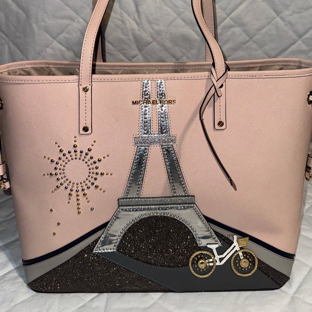 Michael Kors Eiffel Tower Tote – Rare Designer Handbag